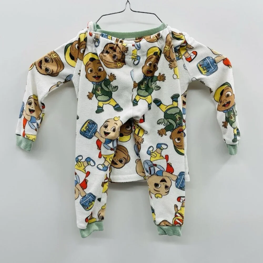 Cocomelon Unisex Size 18 Months Fleece Character 2 Piece Pajama Set JJ Nina‎